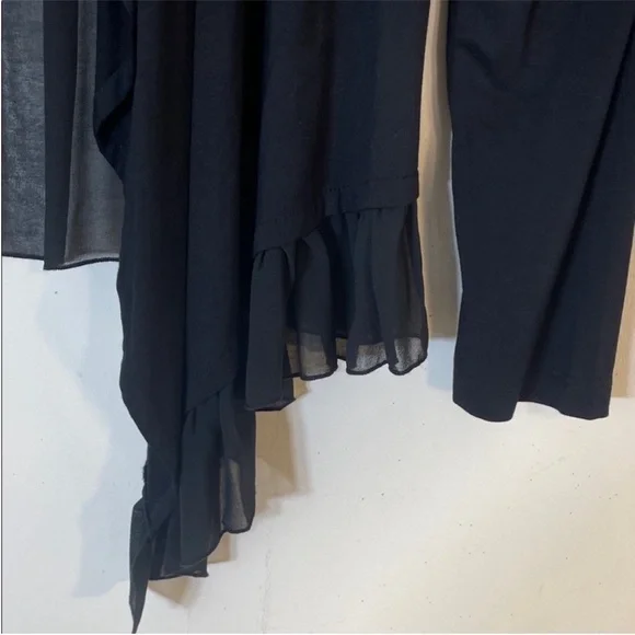 Neiman Marcus Boho Onyx Ruffle 2-Tone Open Front Jacket. Medium. NWT. - Picture 6 of 12